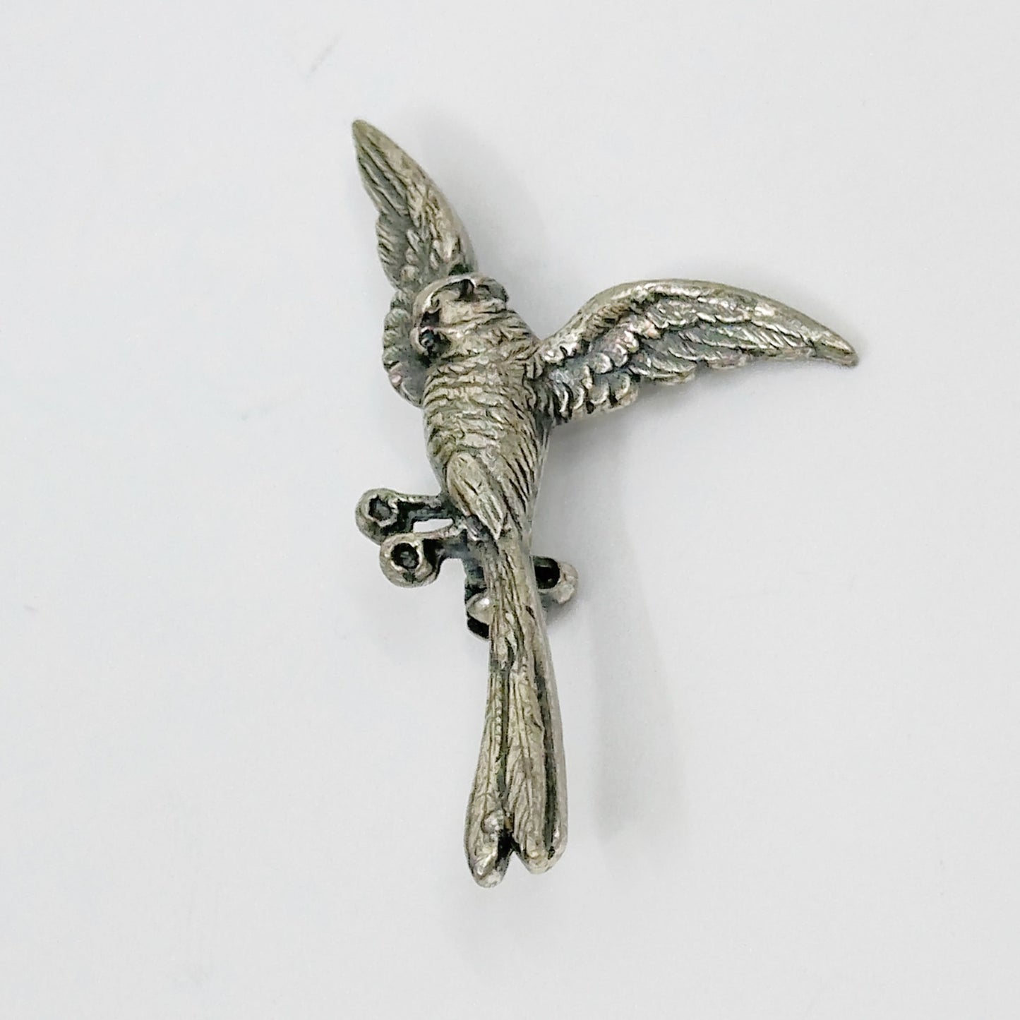 Vintage silver plated Parrot bird brooch - GM114