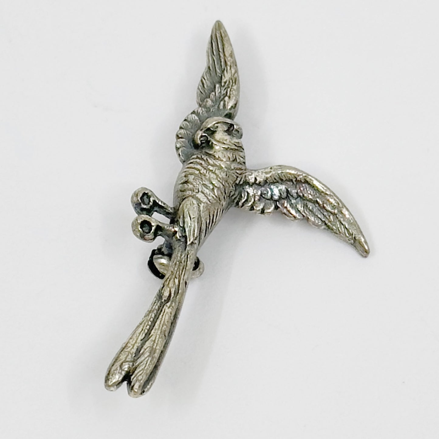 Vintage silver plated Parrot bird brooch - GM114