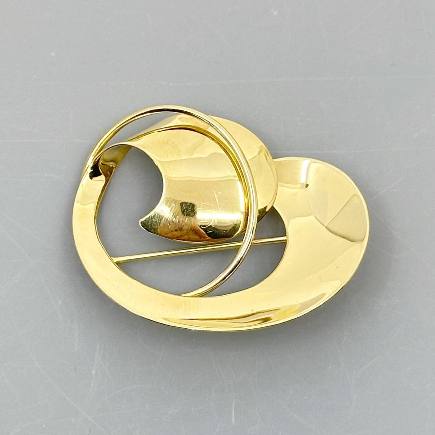 Navajo Thomas Tso 14k Gold Vermeil sterling silver brooch - GM115