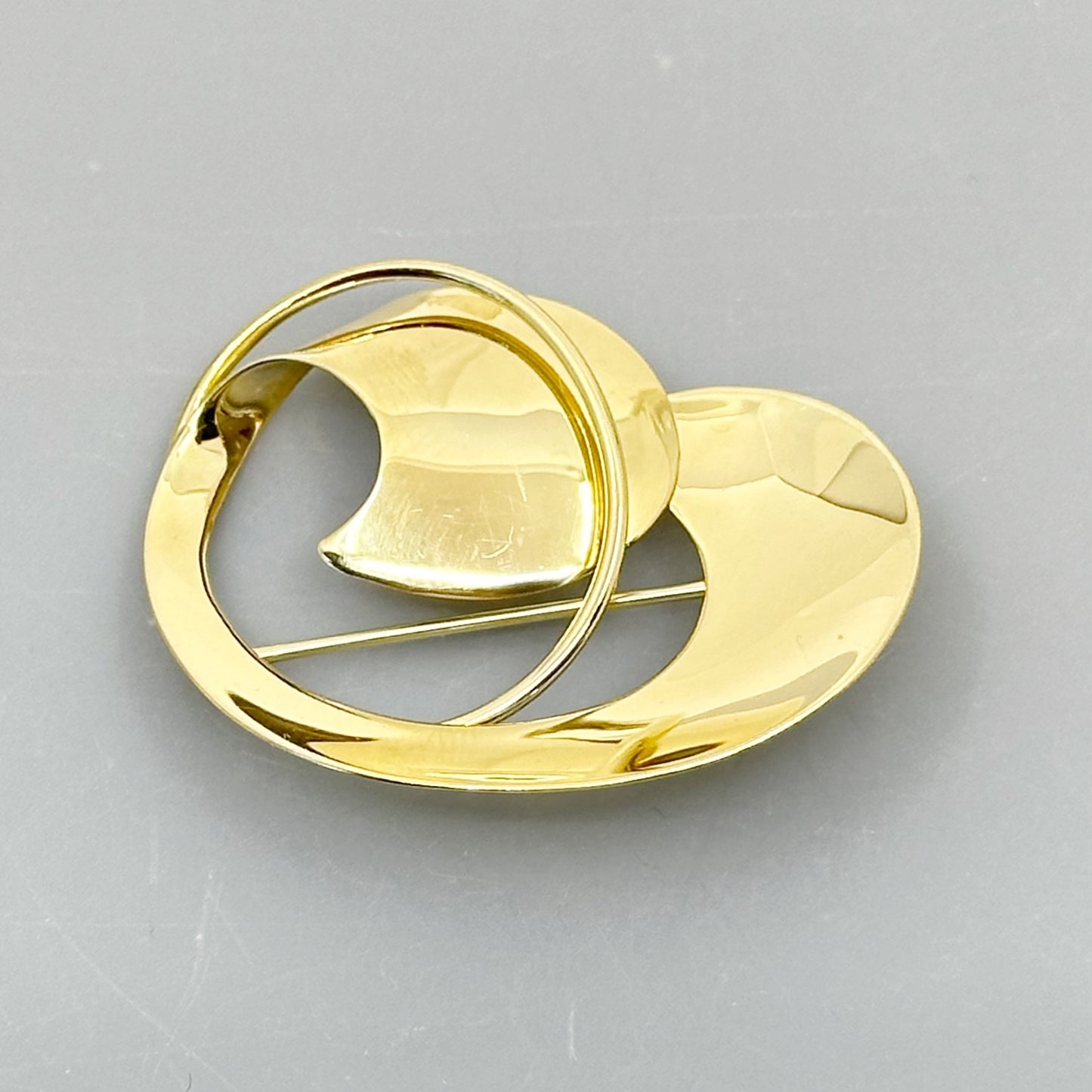 Navajo Thomas Tso 14k Gold Vermeil sterling silver brooch - GM115