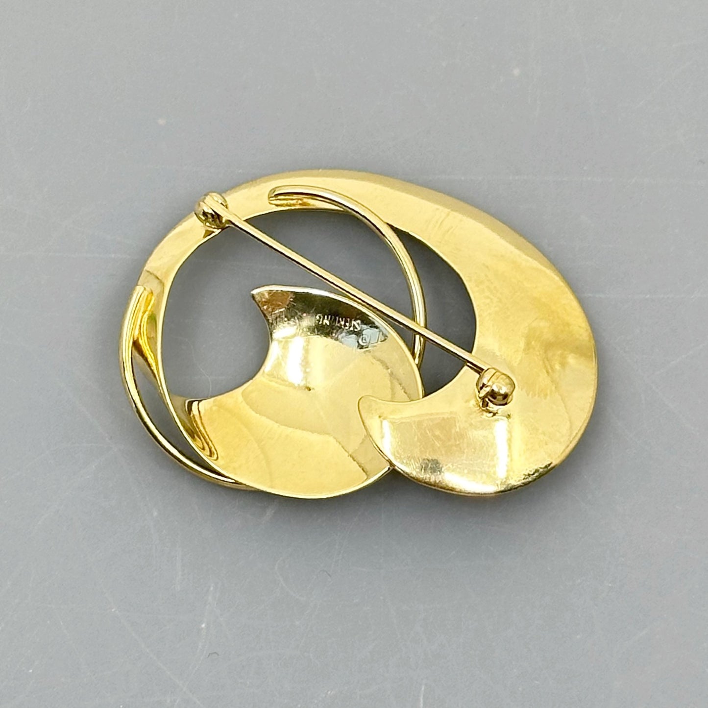 Navajo Thomas Tso 14k Gold Vermeil sterling silver brooch - GM115