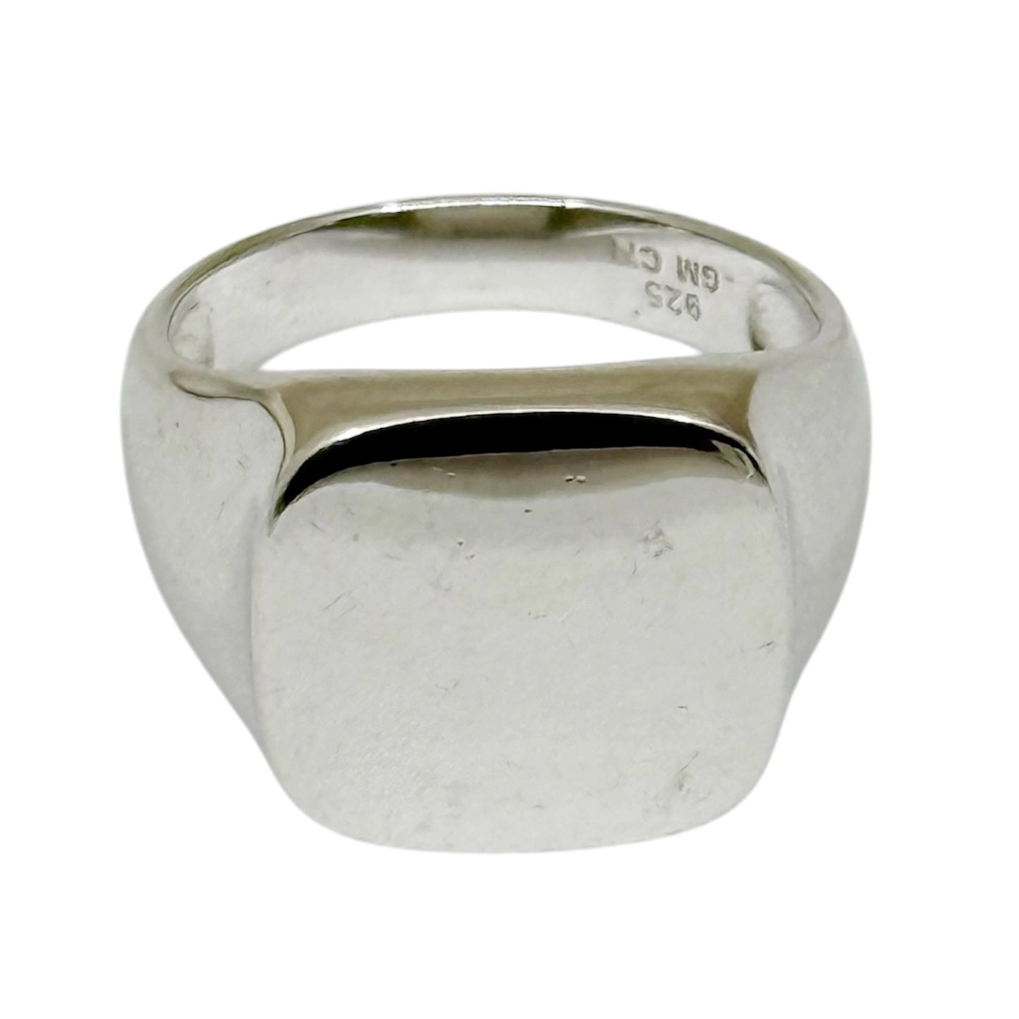 sterling silver signet ring - GM1158