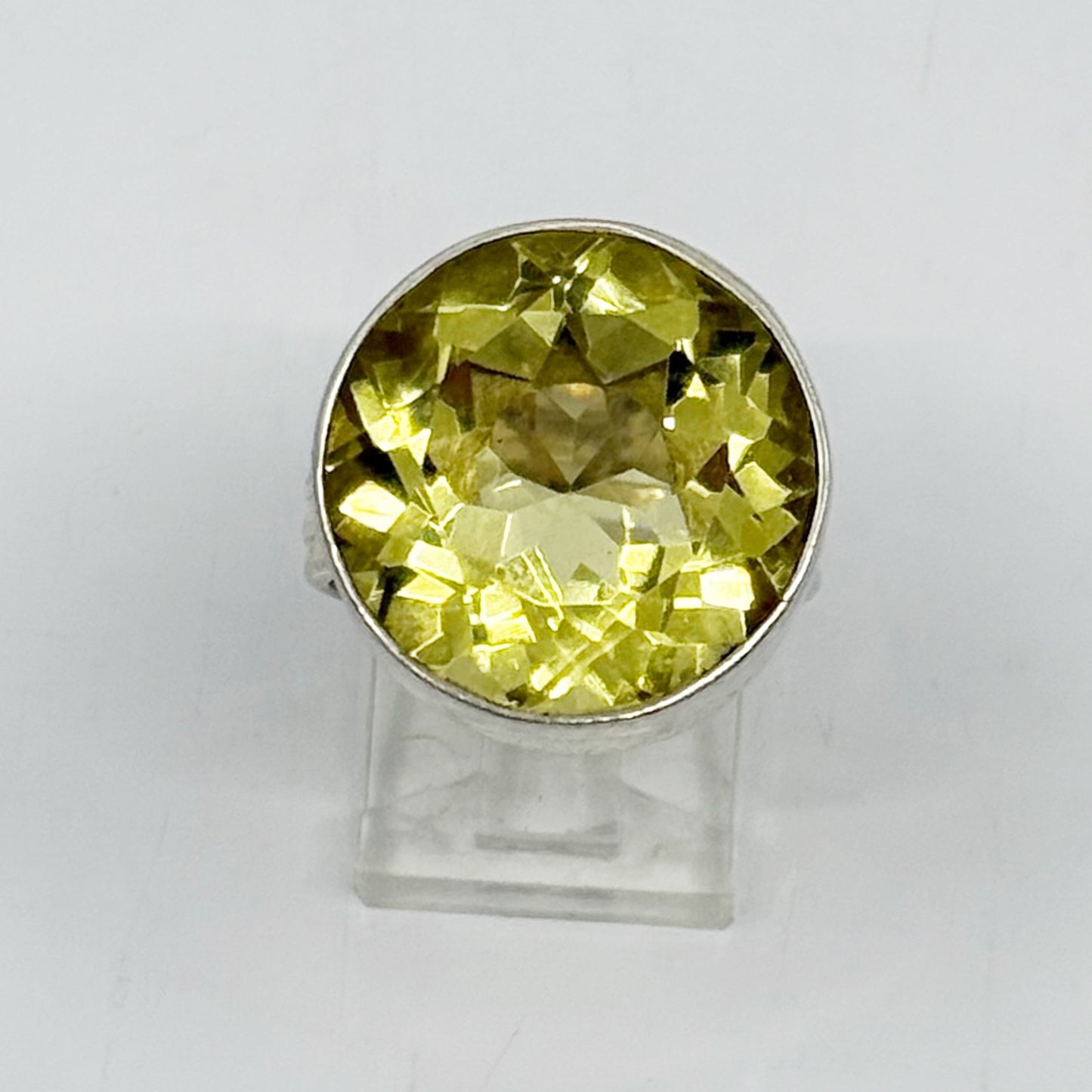 Hand Made sterling silver lemon citrine ring - GM1171