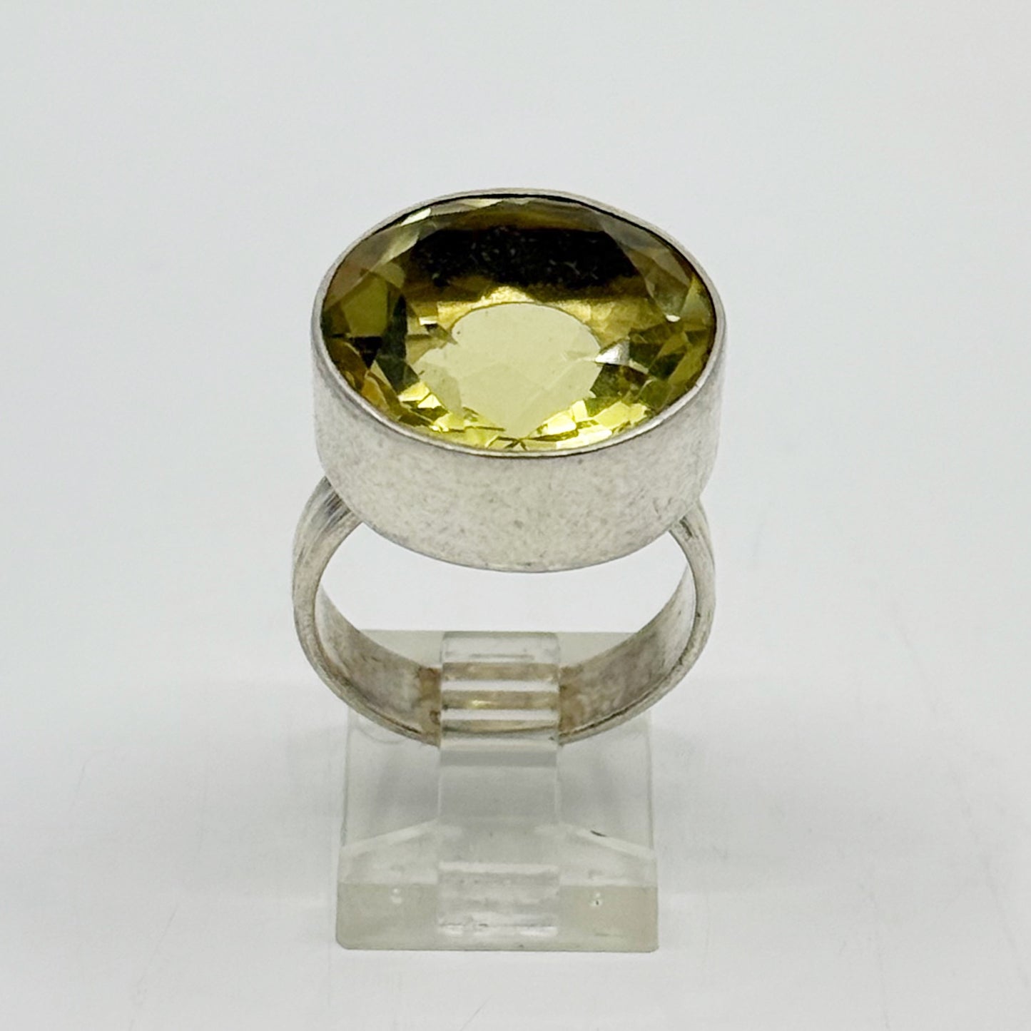 Hand Made sterling silver lemon citrine ring - GM1171