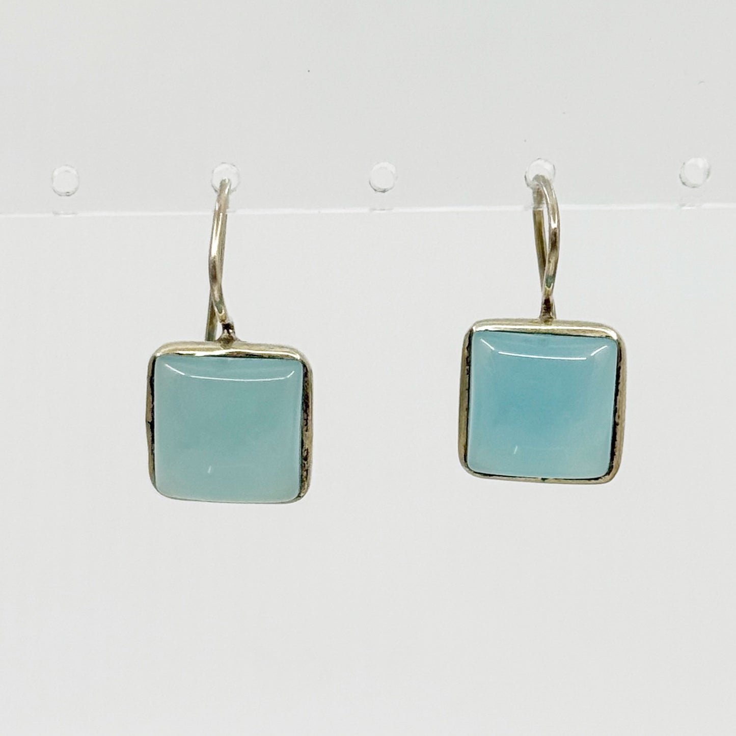 Sterling silver chalcedony earrings - GM1178