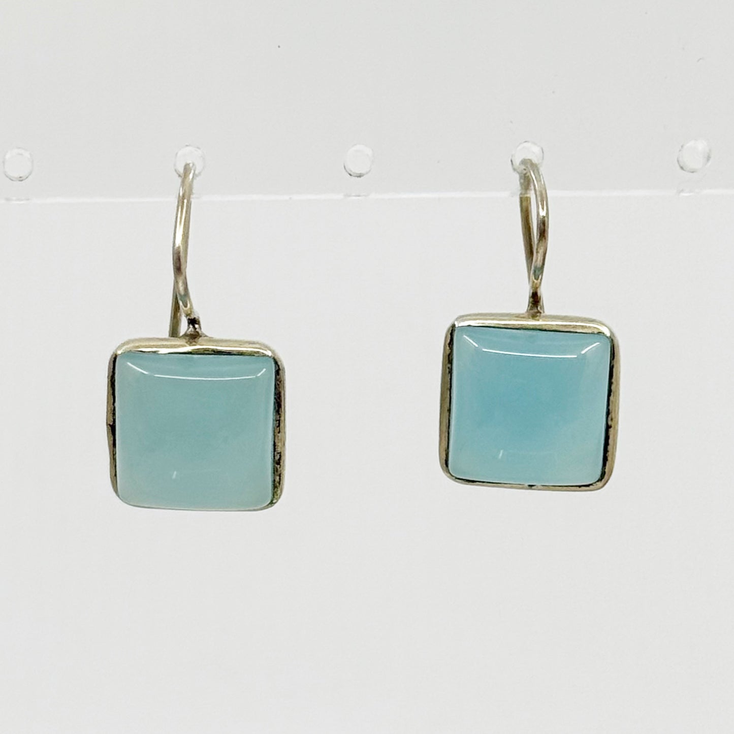 Sterling silver chalcedony earrings - GM1178