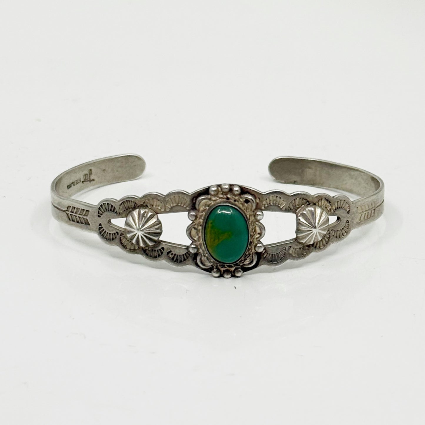 Bell Trading Post sterling silver turquoise cuff bracelet - GM1179