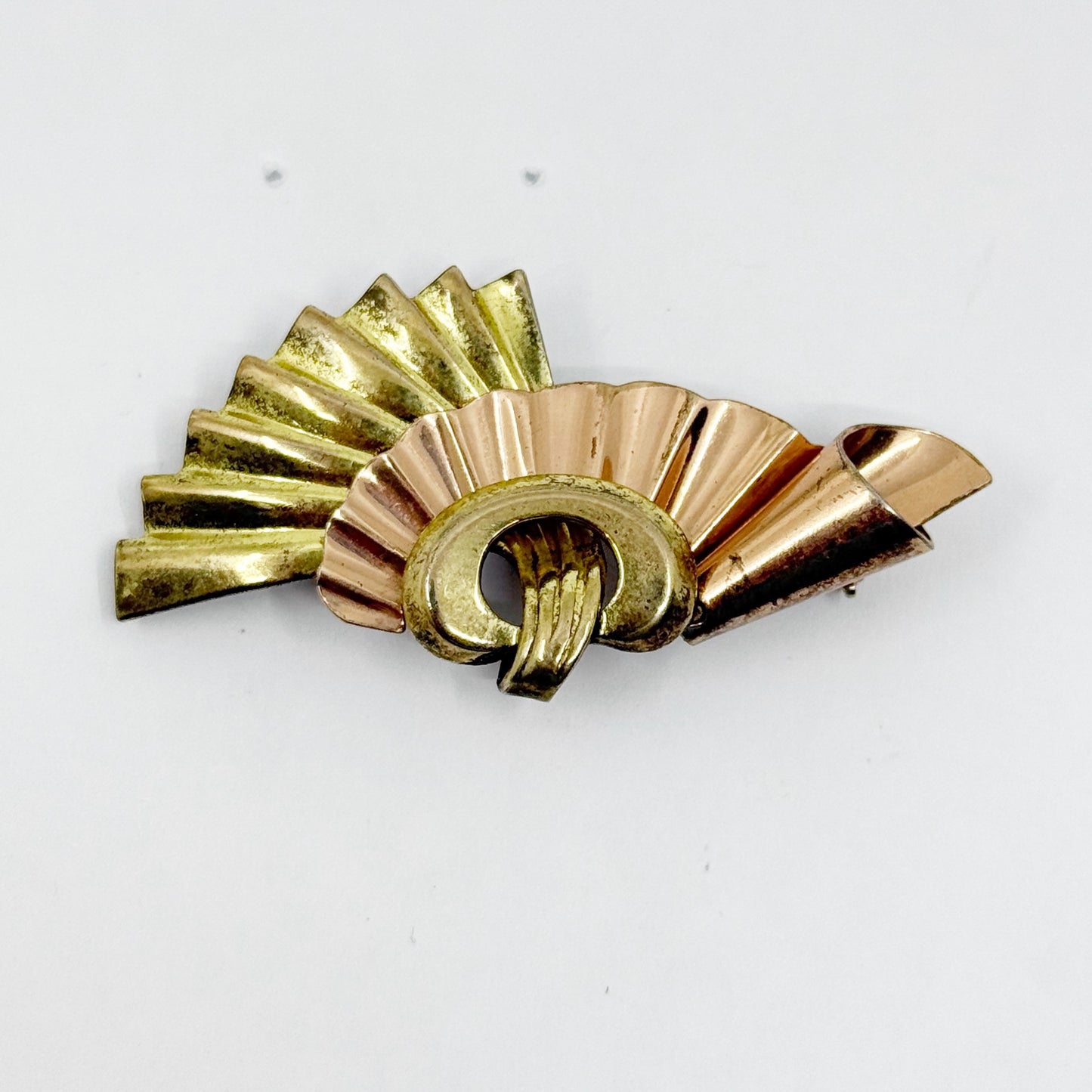Vintage 12k gold over sterling silver watch brooch - GM1189