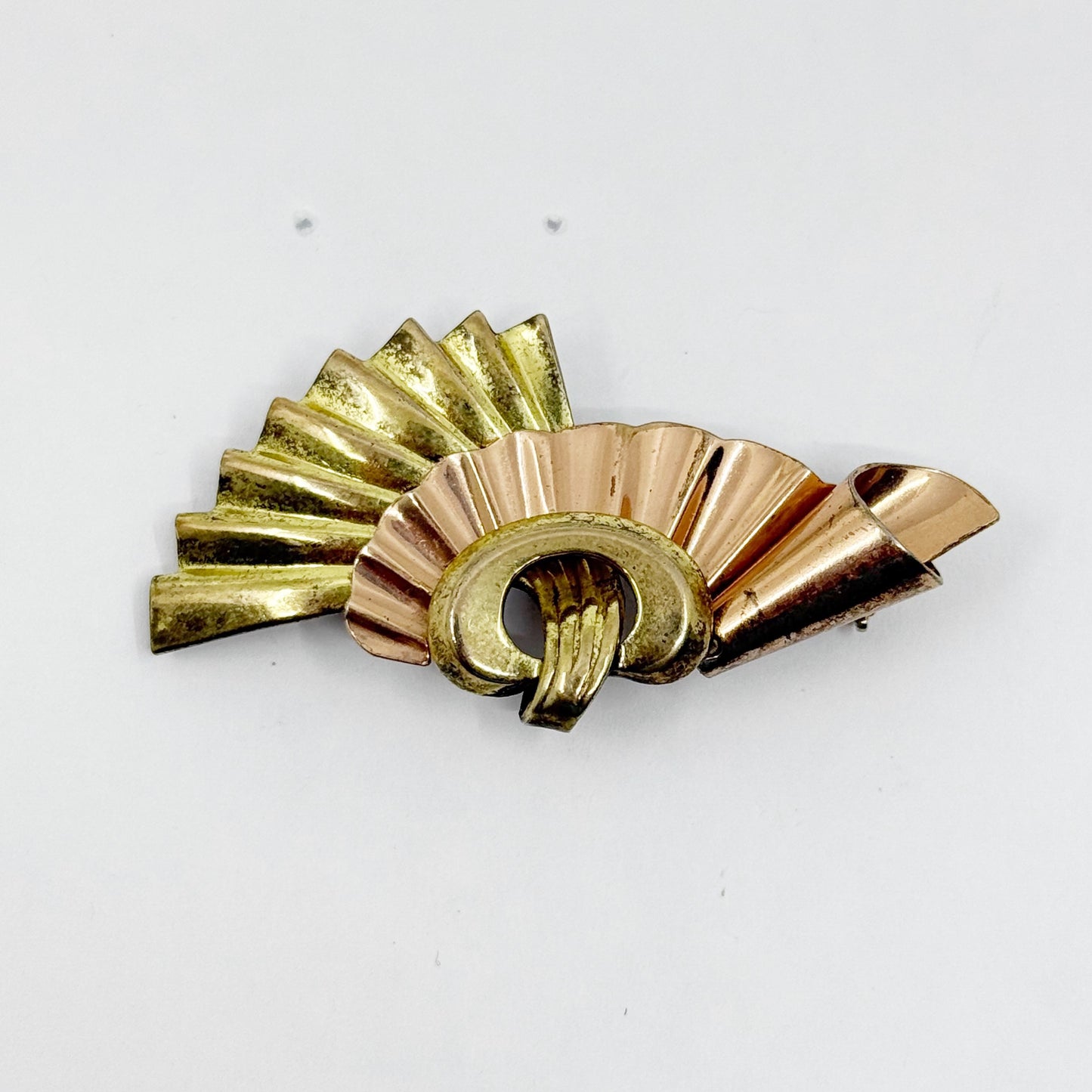 Vintage 12k gold over sterling silver watch brooch - GM1189