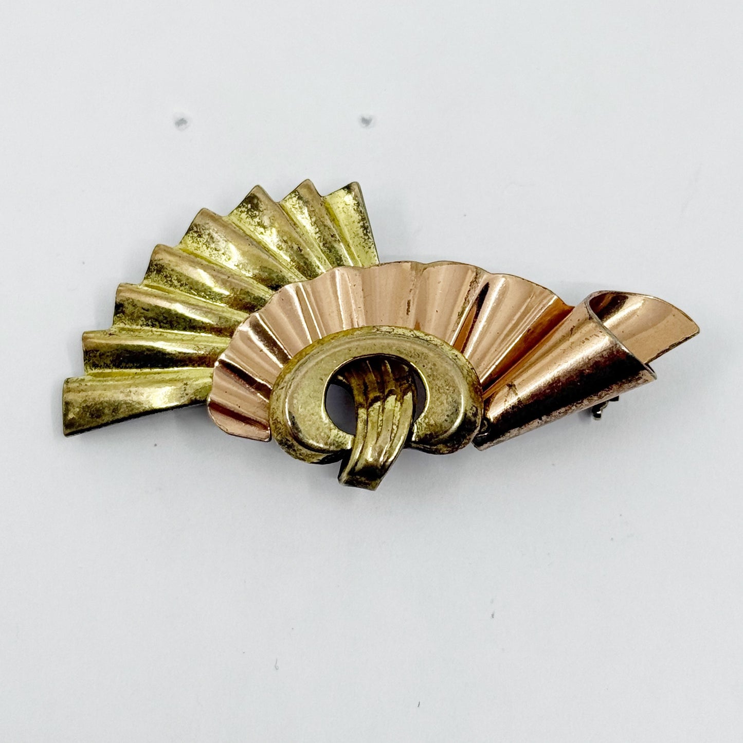 Vintage 12k gold over sterling silver watch brooch - GM1189