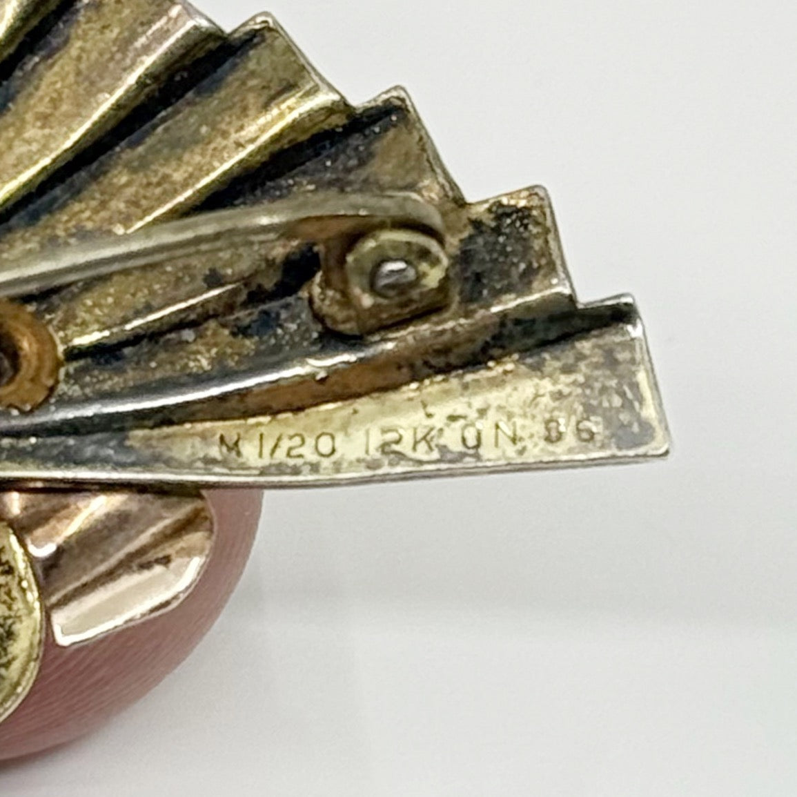 Vintage 12k gold over sterling silver watch brooch - GM1189