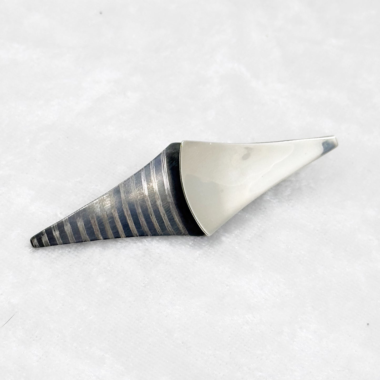 Designer Signed Hand Made sterling silver niello brooch - GM125