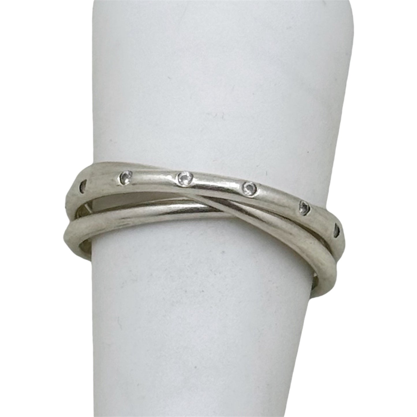 Pandora sterling silver cubic zirconia trinity band ring - GM130