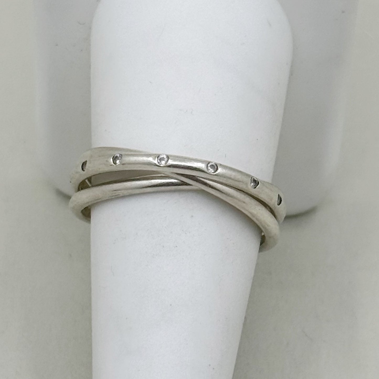 Pandora sterling silver cubic zirconia trinity band ring - GM130