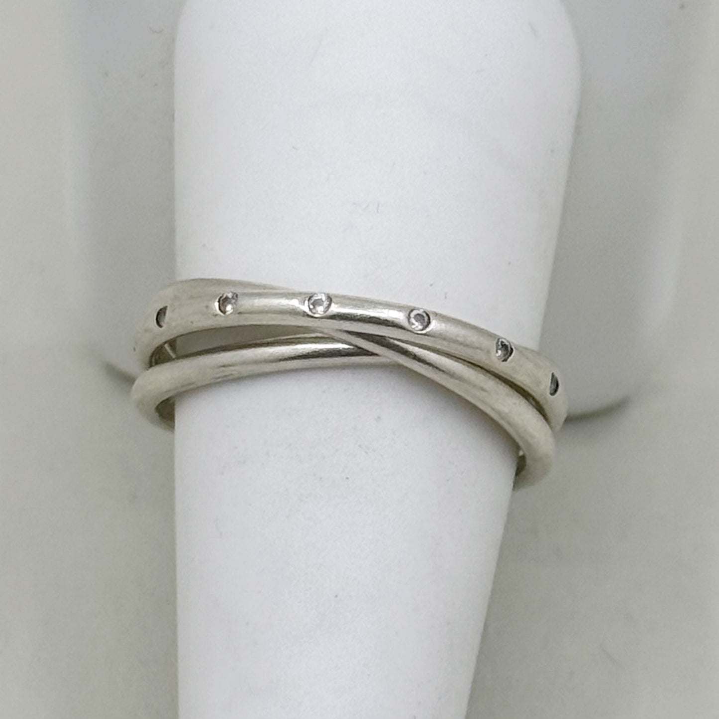 Pandora sterling silver cubic zirconia trinity band ring - GM130