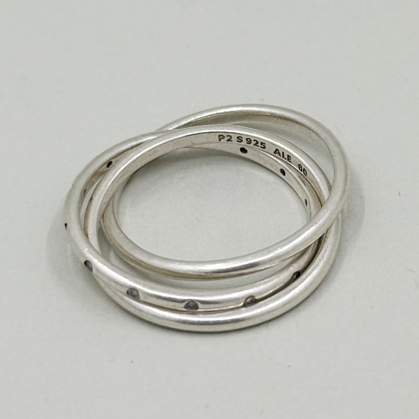 Pandora sterling silver cubic zirconia trinity band ring - GM130