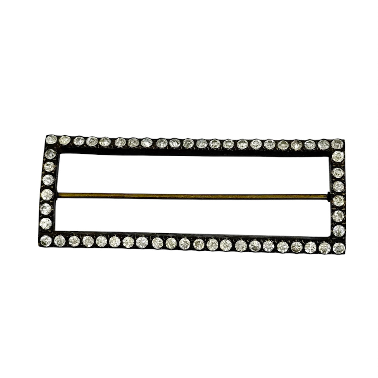 late Victorian paste silver plated Belt Buckle - GM3014