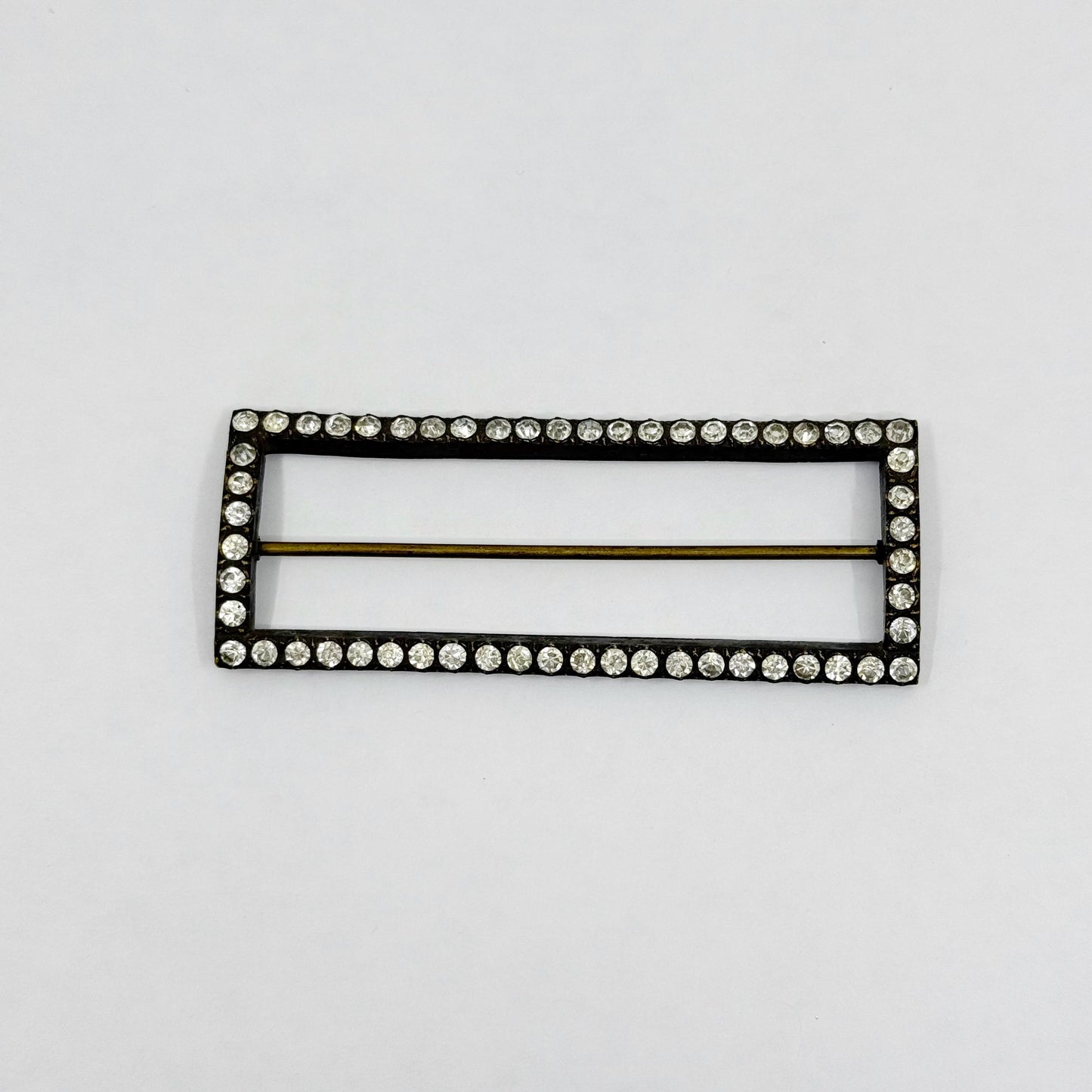 late Victorian paste silver plated Belt Buckle - GM3014