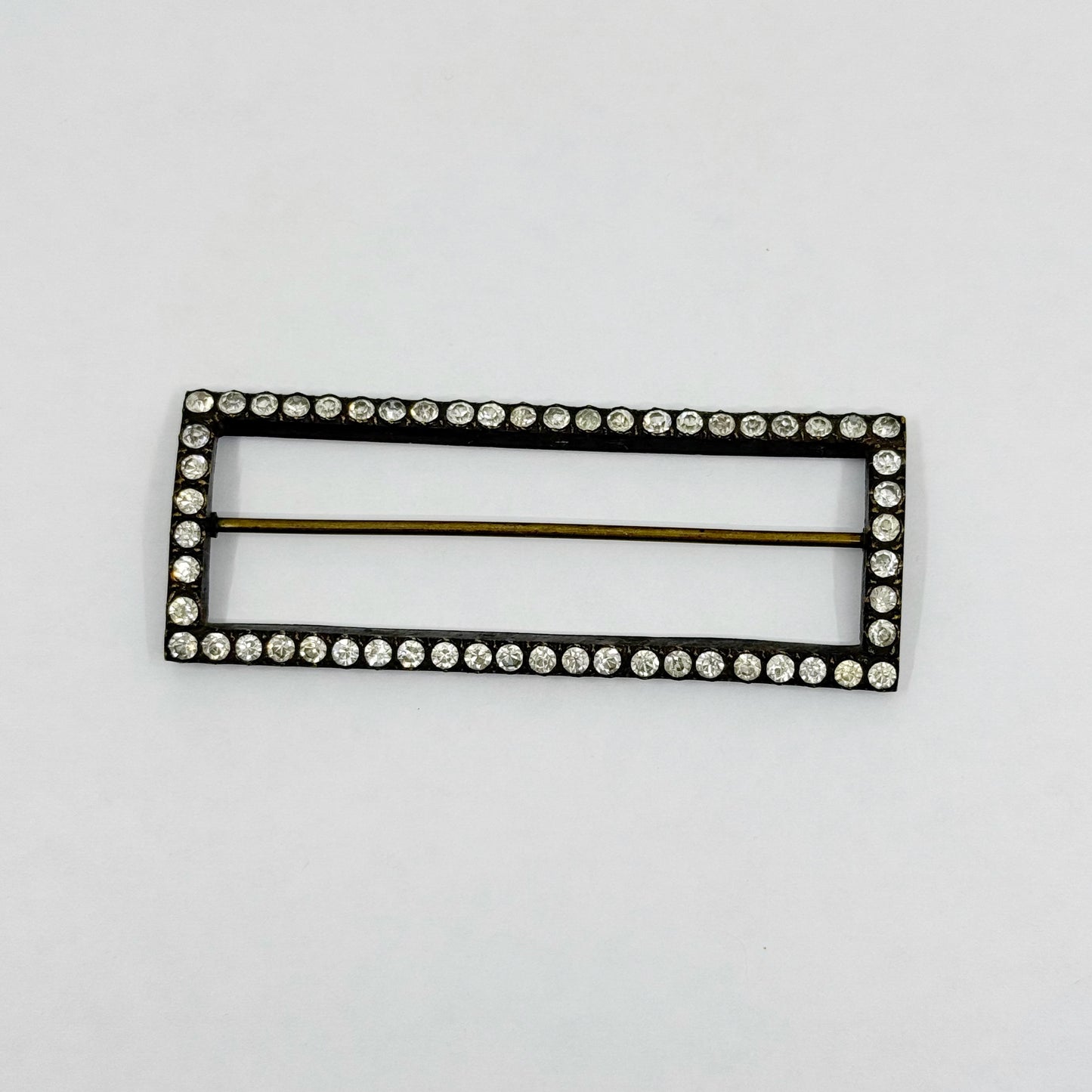 late Victorian paste silver plated Belt Buckle - GM3014