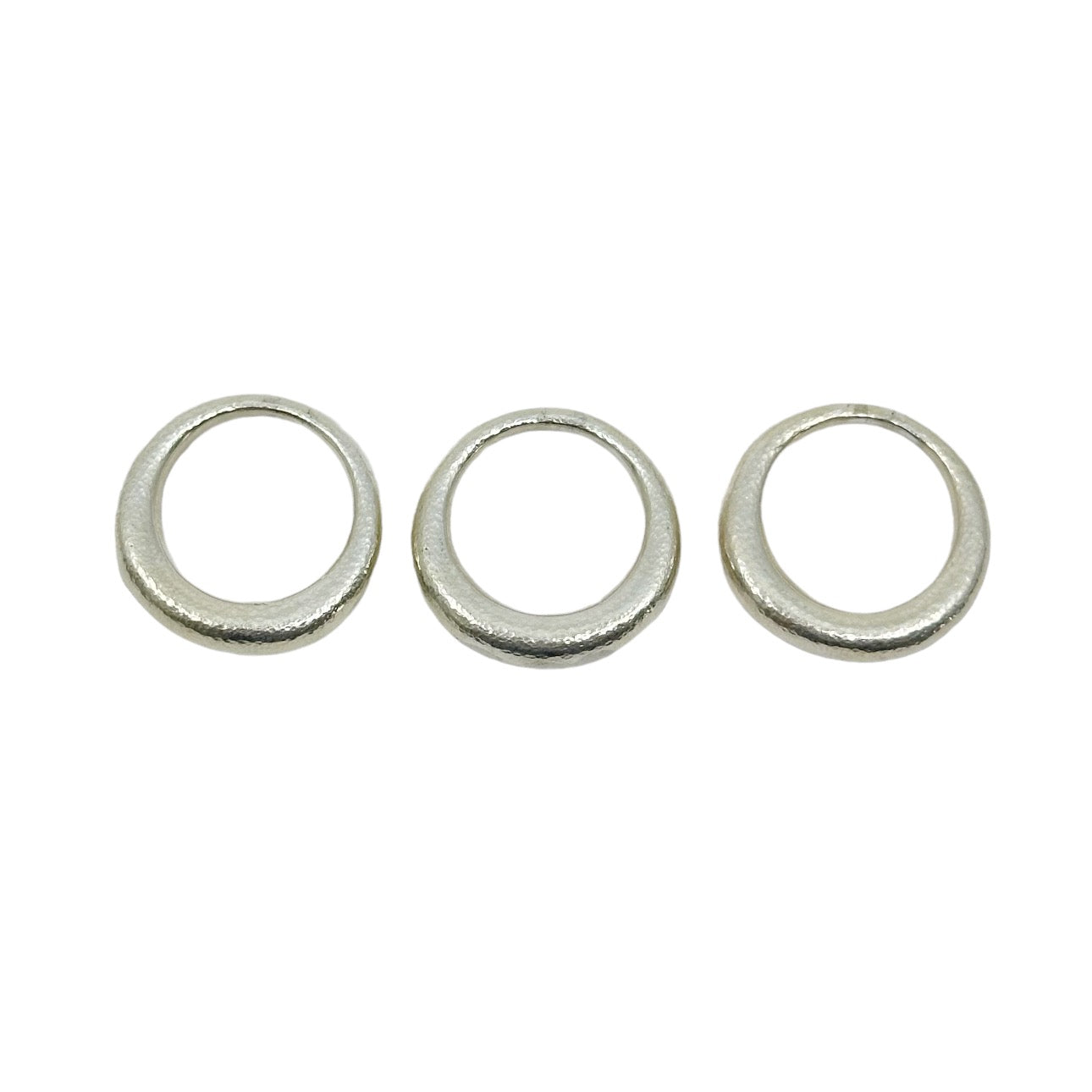3 Vaubel Sterling silver hammered stack band ring set - GM149
