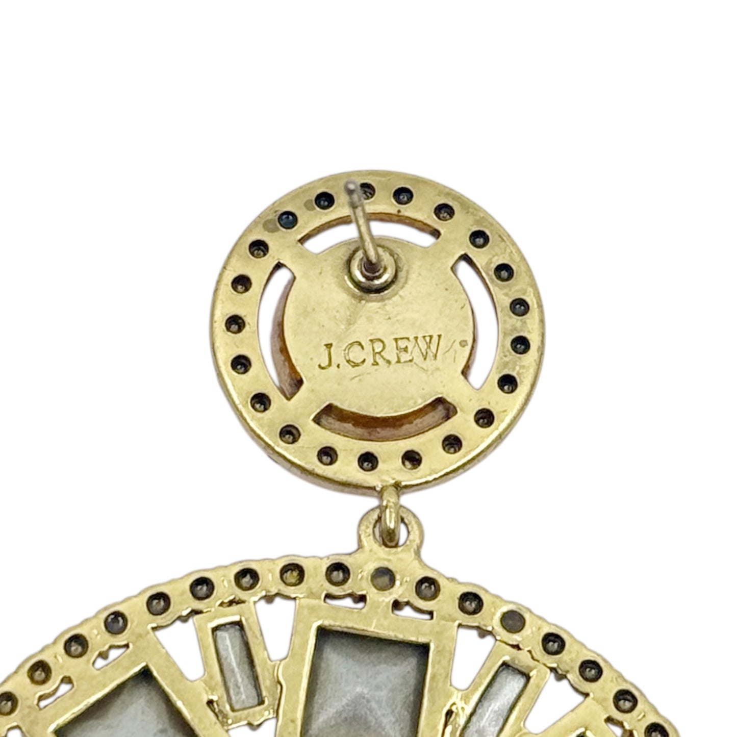 J.CREW gold tone rainbow rhinestone drop earrings - GM1502