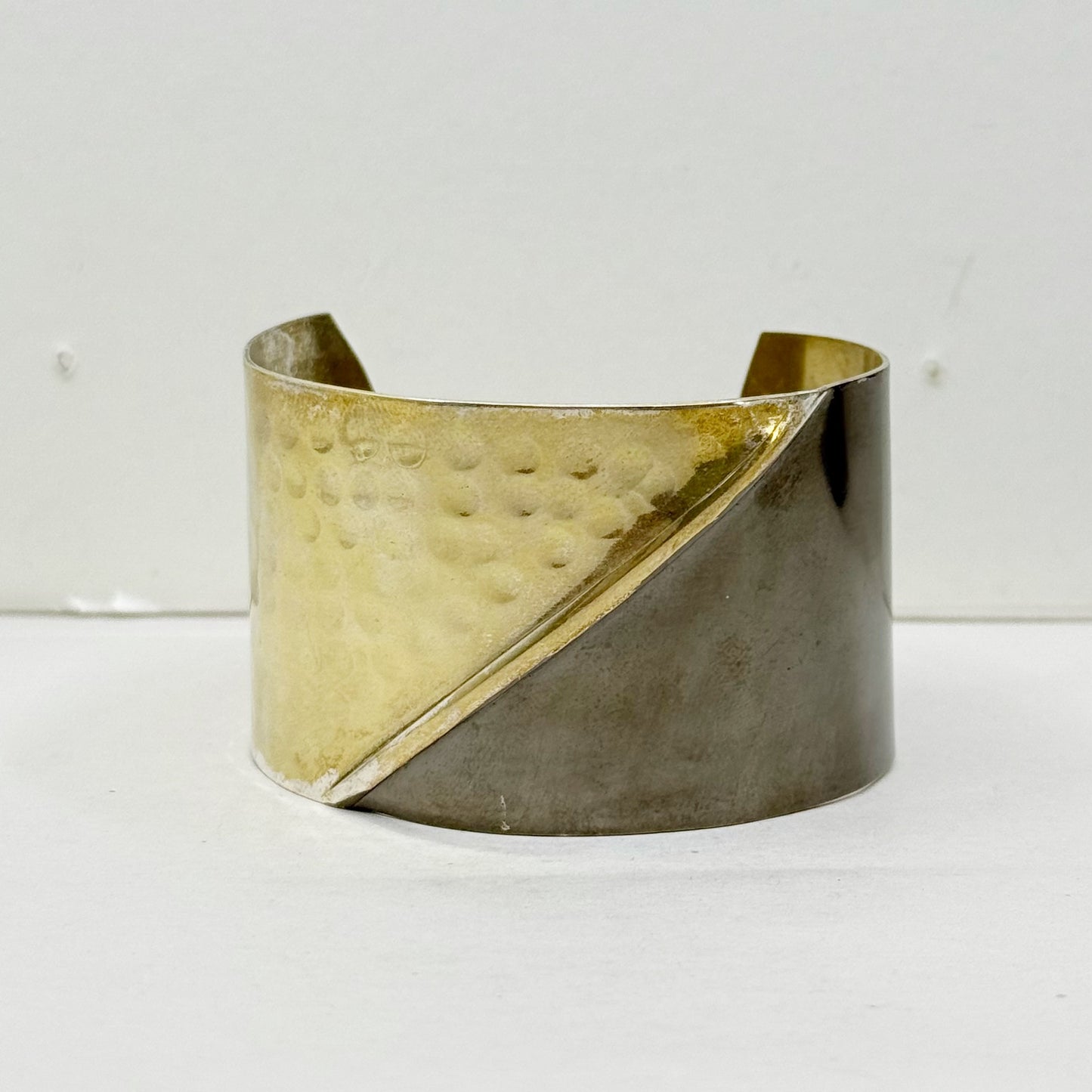 Vintage silver plated brass cuff bracelet - GM1508
