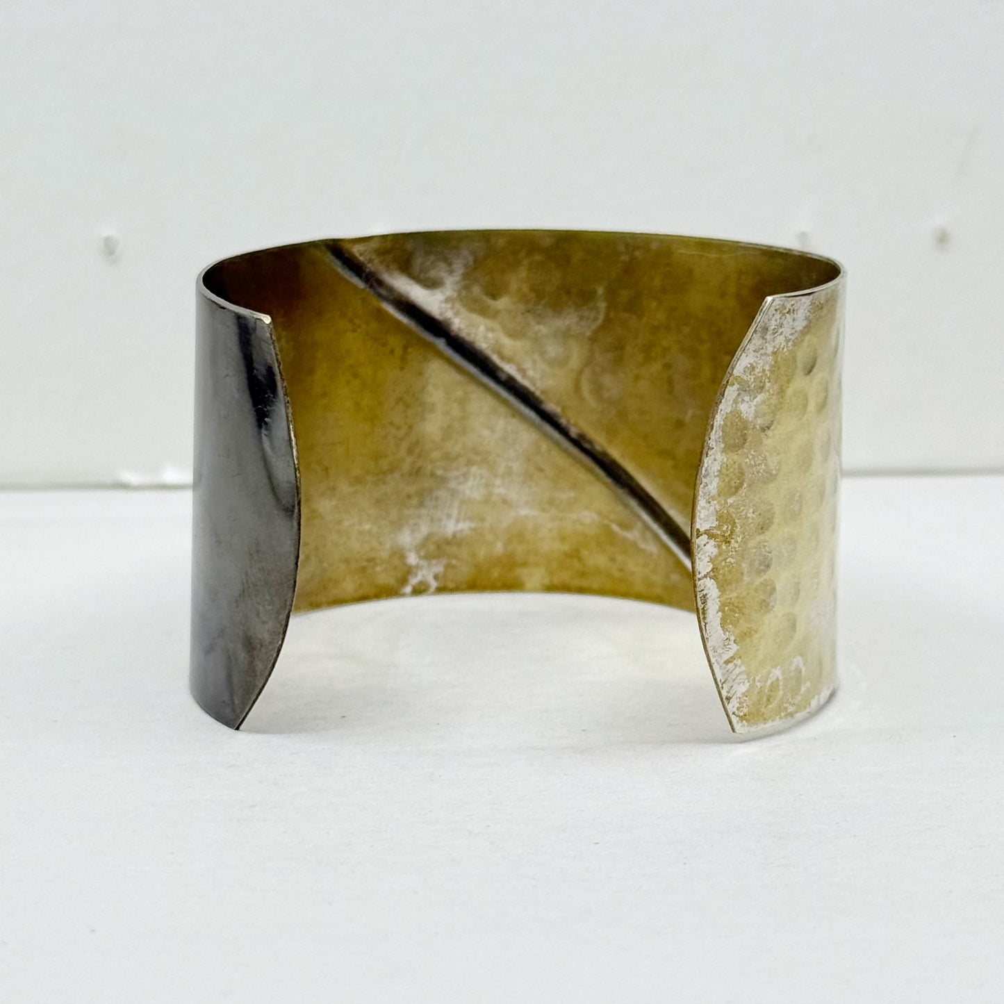 Vintage silver plated brass cuff bracelet - GM1508