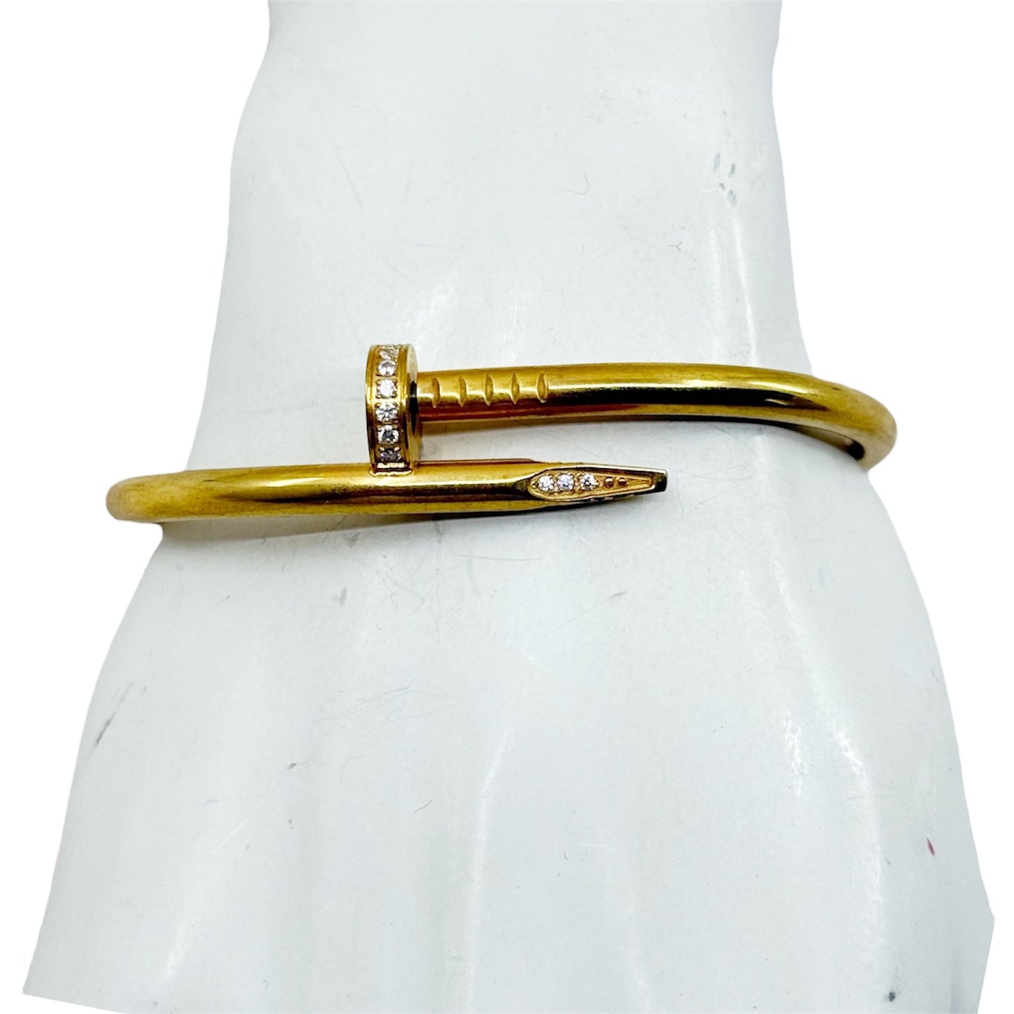 Gold Tone just un Clou cubic zirconia bracelet - GM1519