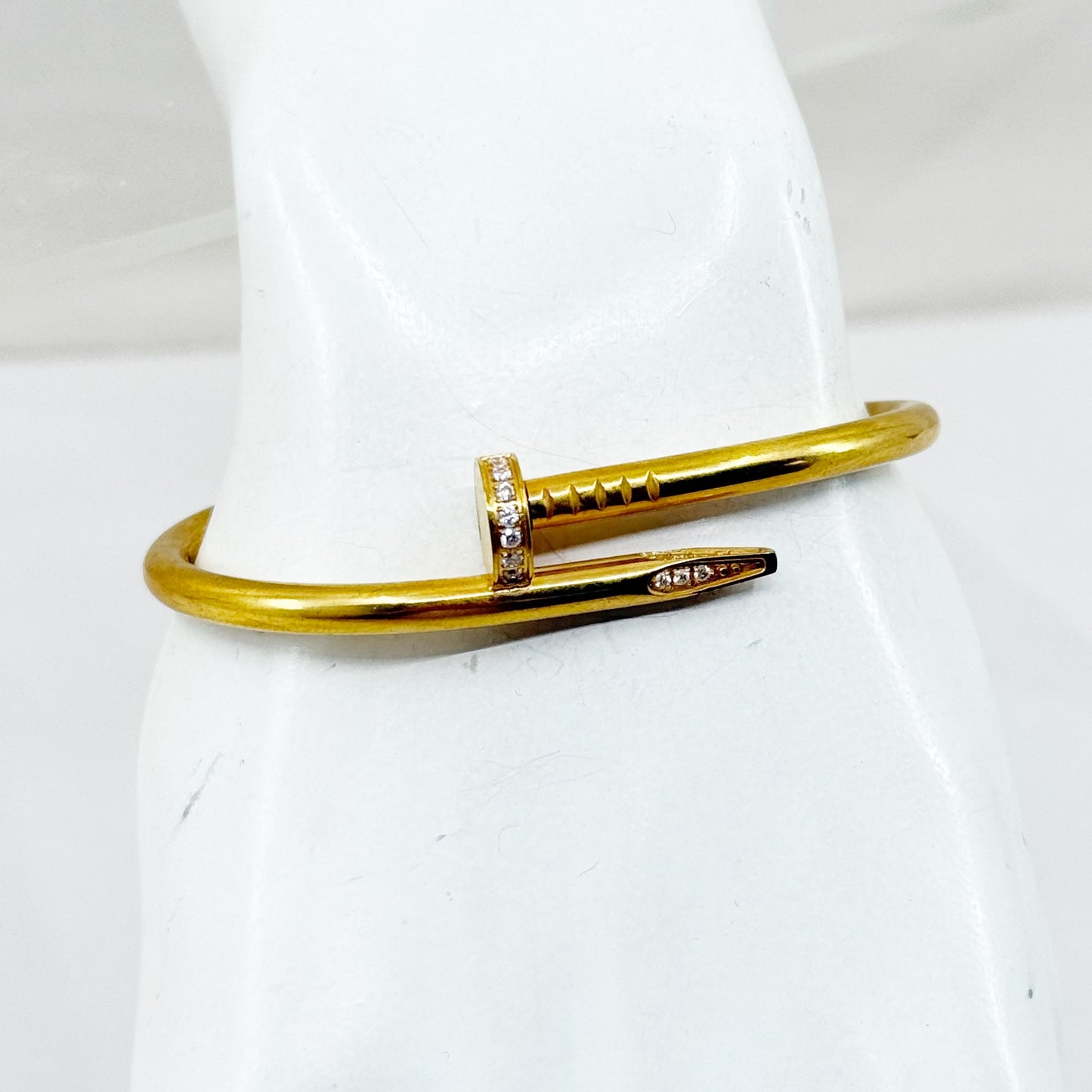 Gold Tone just un Clou cubic zirconia bracelet - GM1519