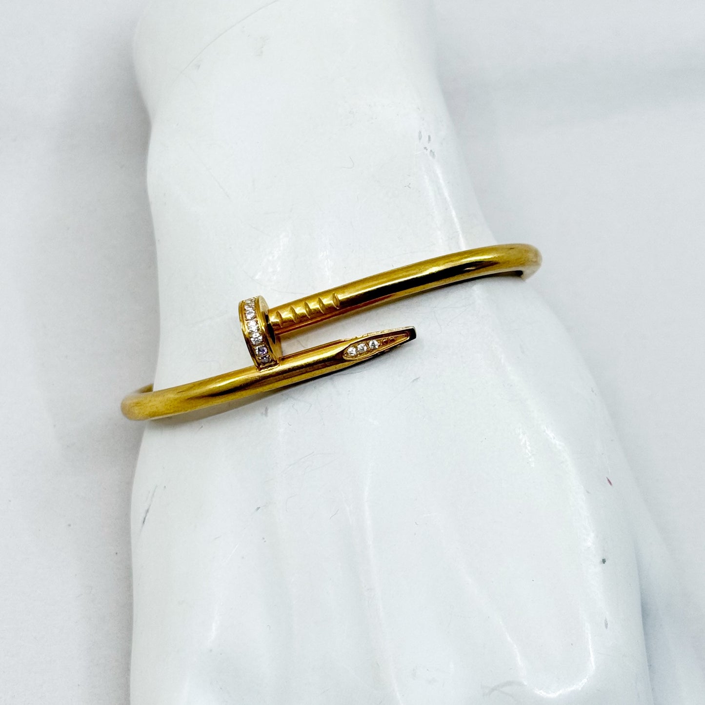 Gold Tone just un Clou cubic zirconia bracelet - GM1519