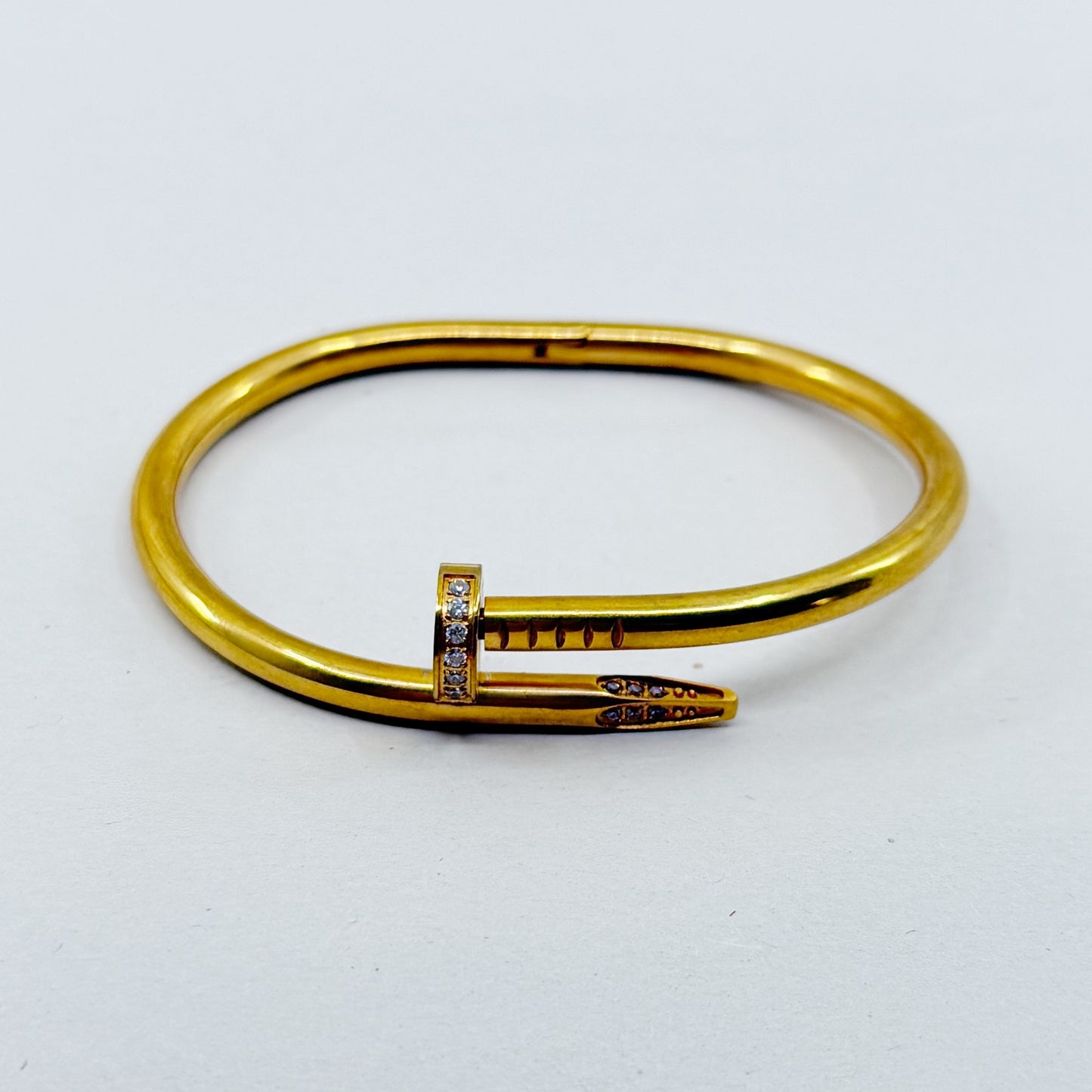 Gold Tone just un Clou cubic zirconia bracelet - GM1519
