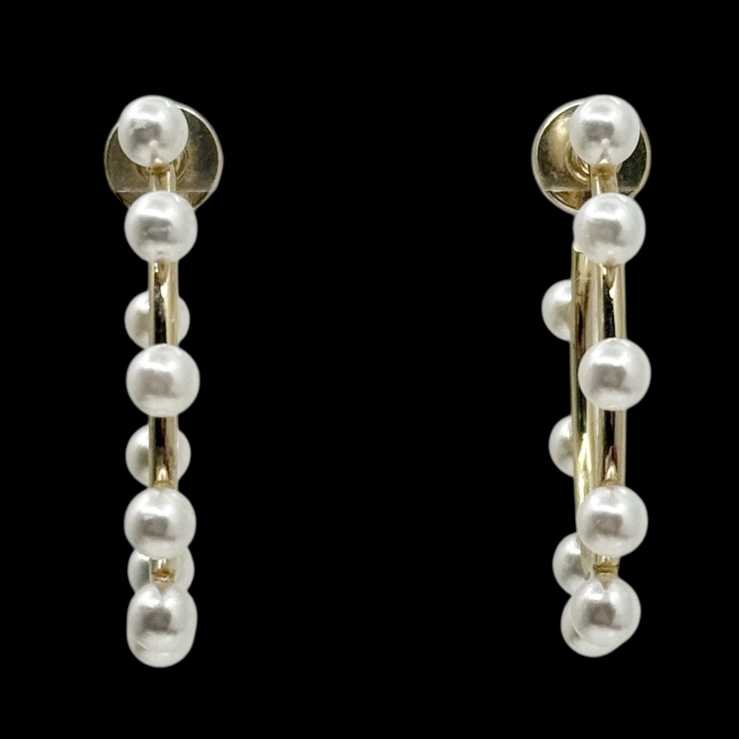 Banana Republic Gold tone pearl hoop earrings - GM1523