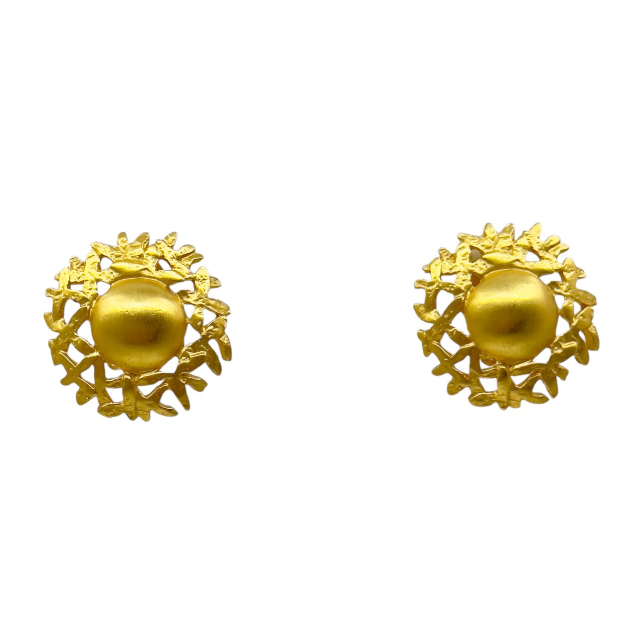 Vintage Gold Tone anne klein clip on earrings GM1526