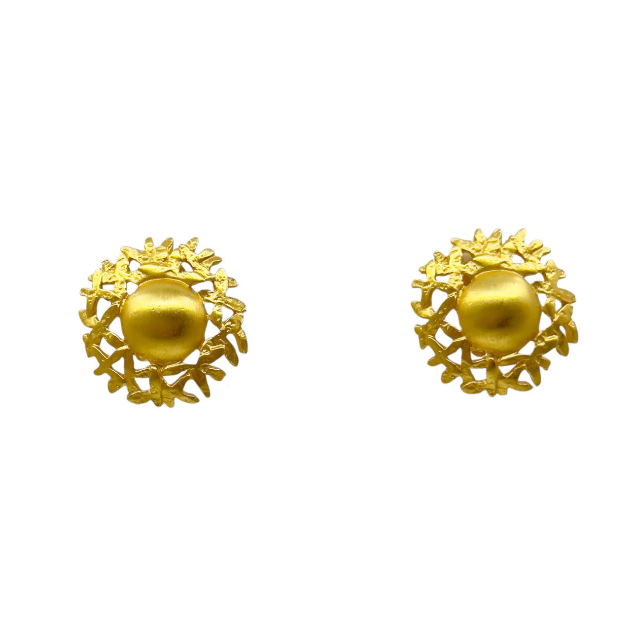 Vintage Gold Tone anne klein clip on earrings GM1526