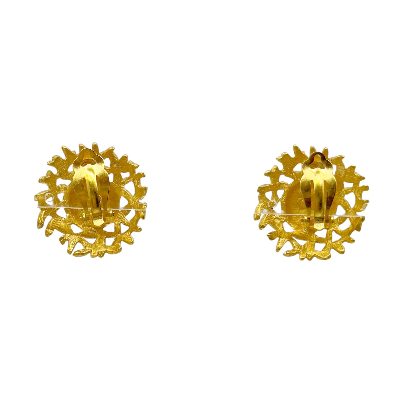 Vintage Gold Tone anne klein clip on earrings GM1526
