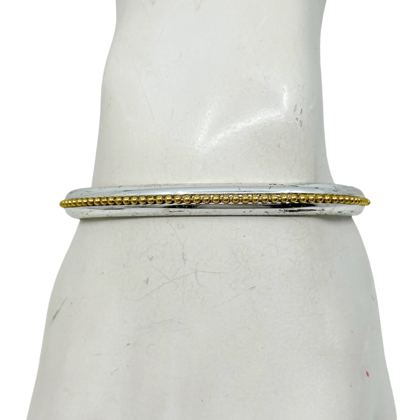 Silver & Gold Tone hinged bangle bracelet GM1535
