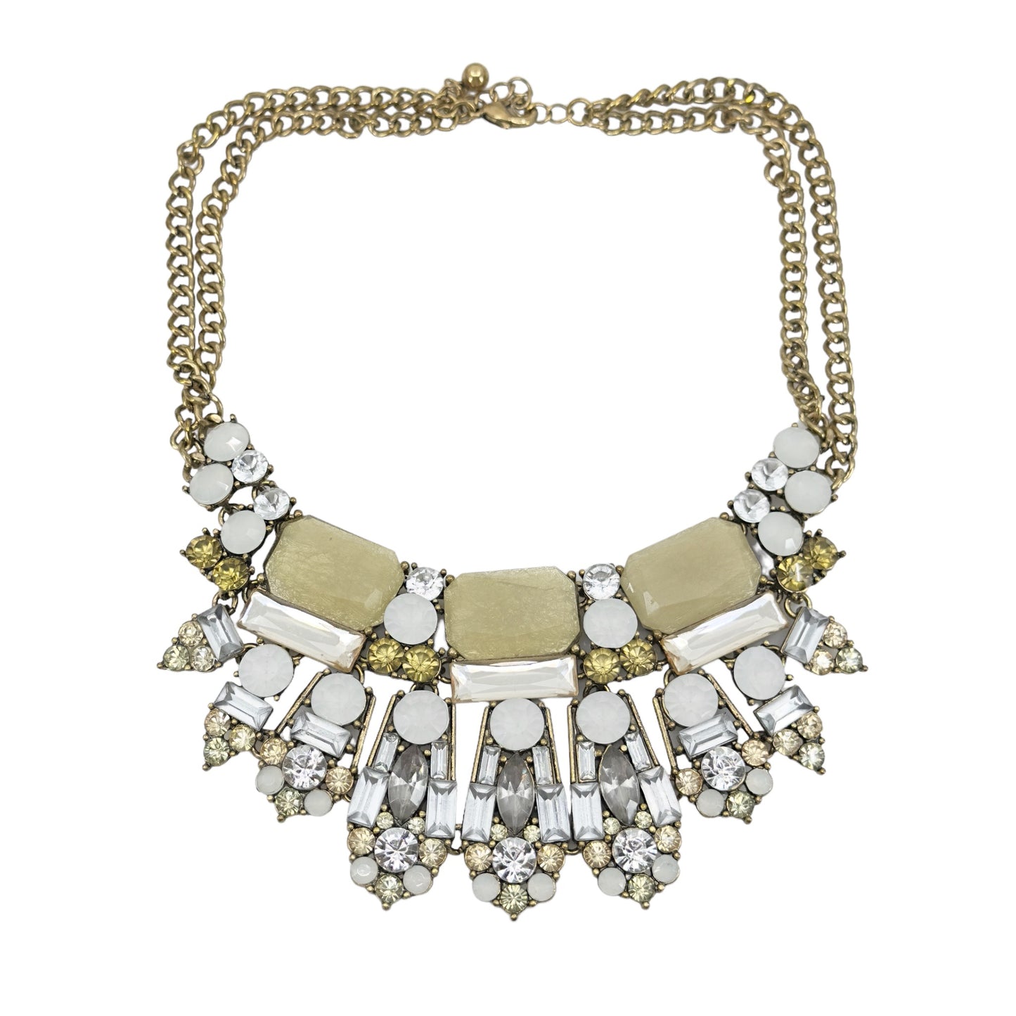 Fashion gold tone Acrylic & rhinestone necklace GM1558