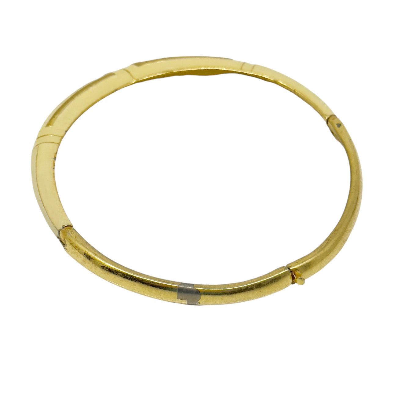 Vintage Lanvin Gold tone enamel choker necklace GM1571