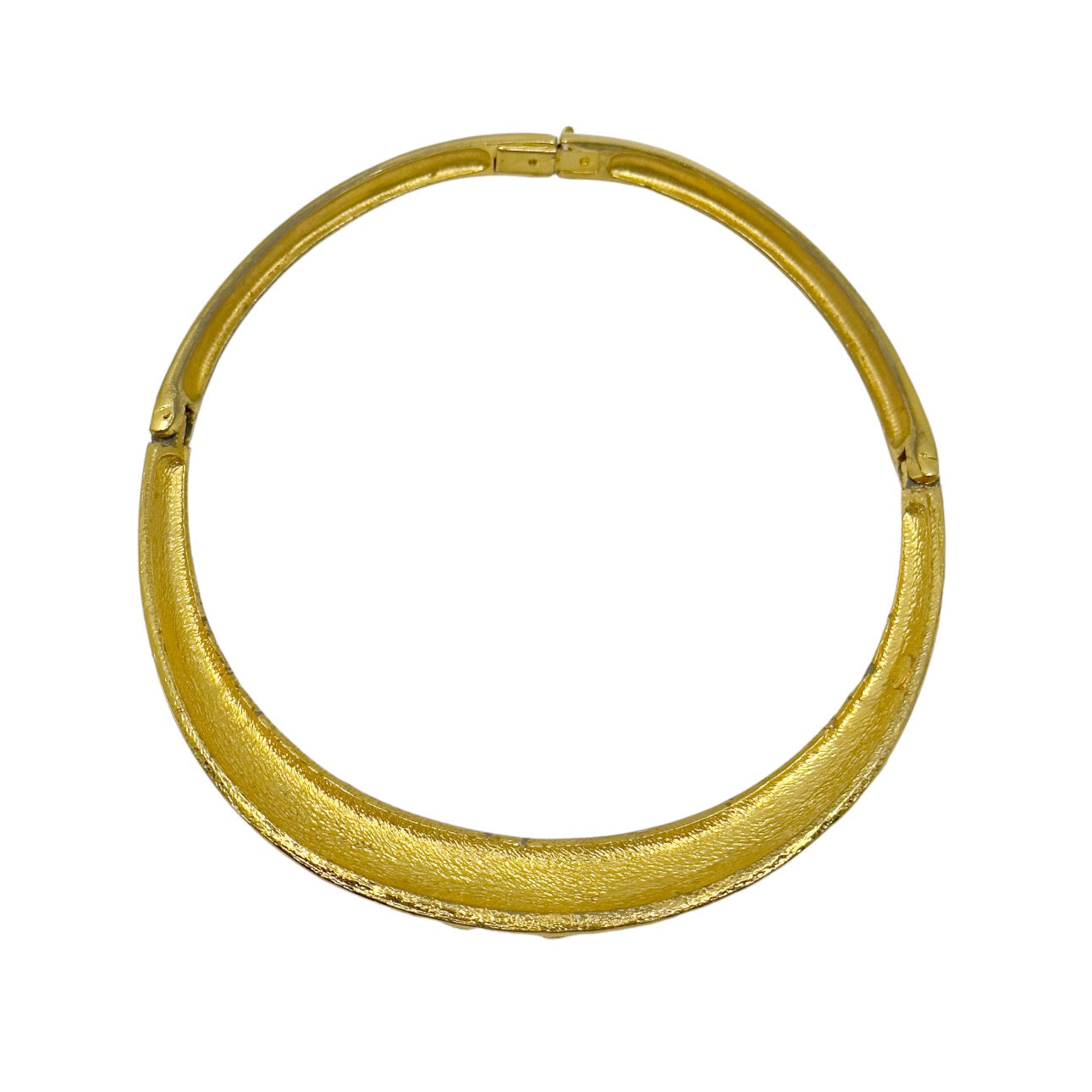 Vintage Lanvin Gold tone enamel choker necklace GM1571