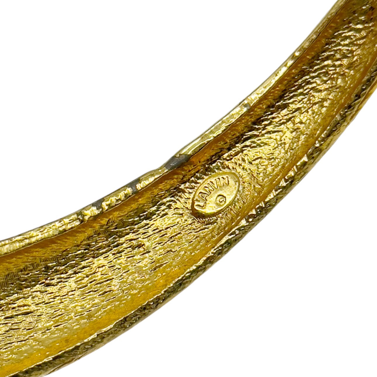Vintage Lanvin Gold tone enamel choker necklace GM1571