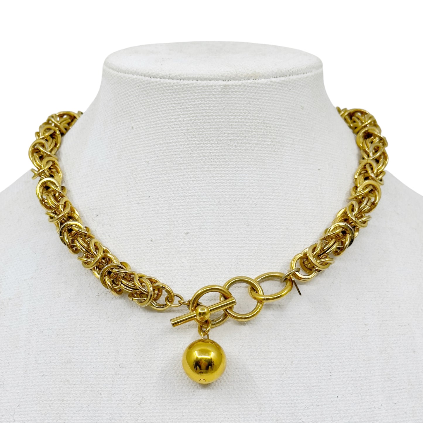 Vintage Anne Klein gold tone chain necklace GM1589