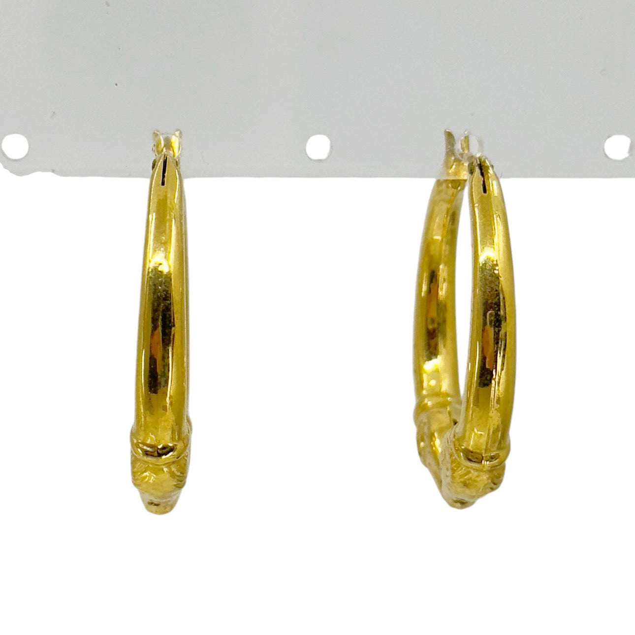 Vintage Monet Gold Tone double ram hoop earrings GM1591