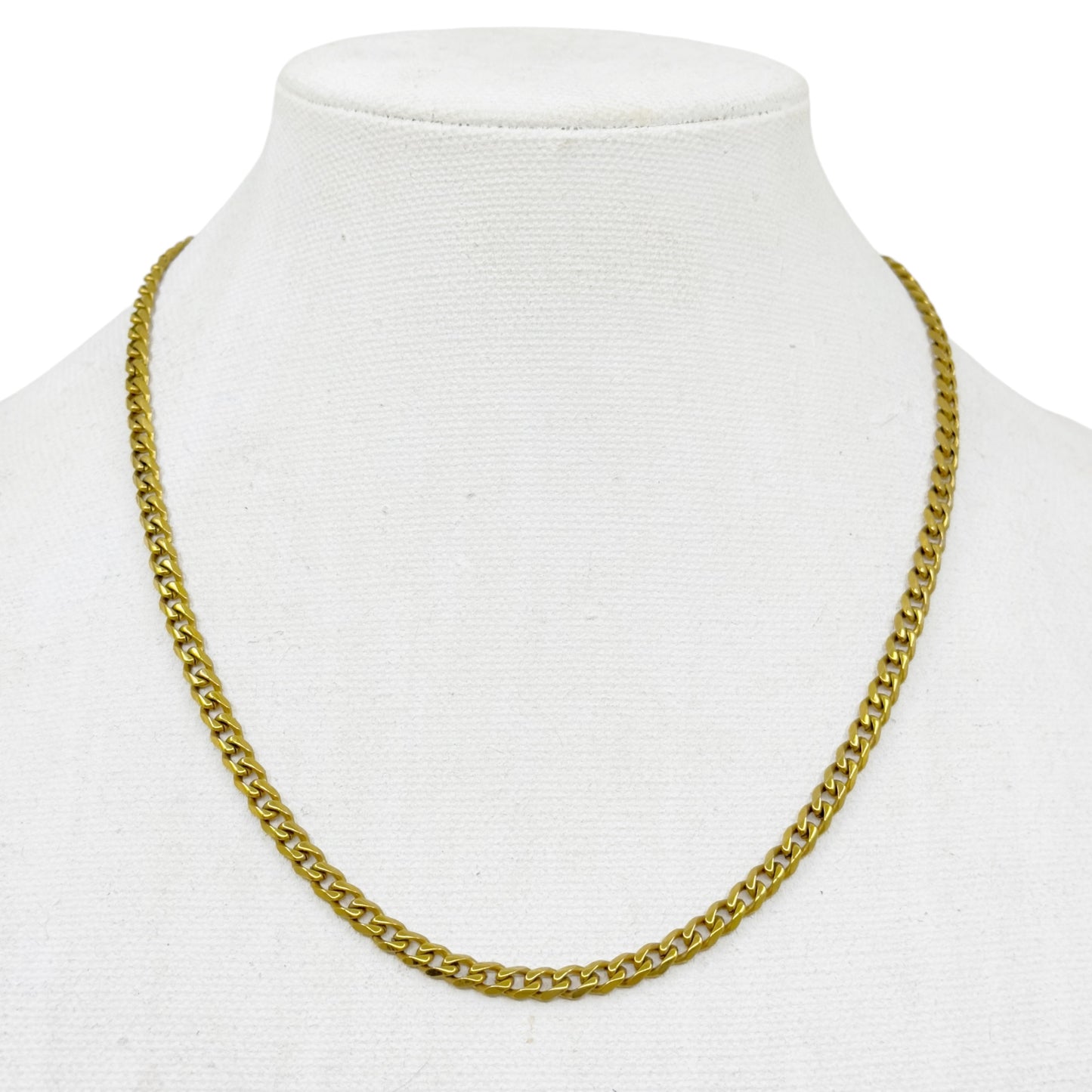18k Gold over stainless steel cuban link necklace