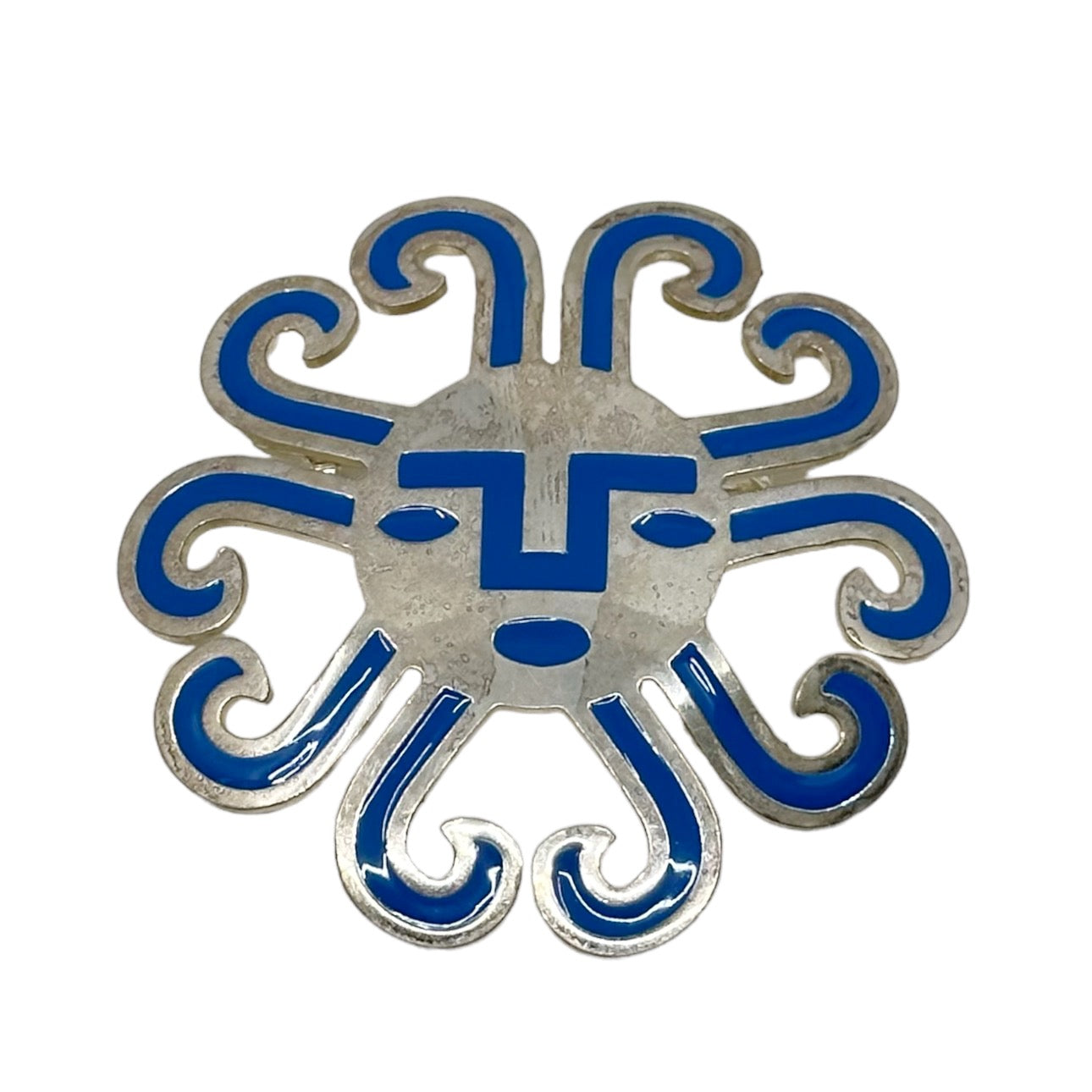 Etro Silver tone enamel sun brooch - GM16