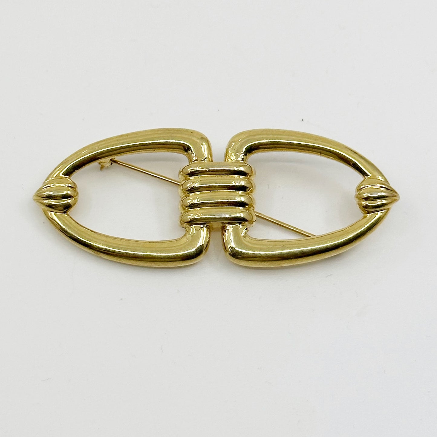Vintage Monet Gold tone buckle Brooch