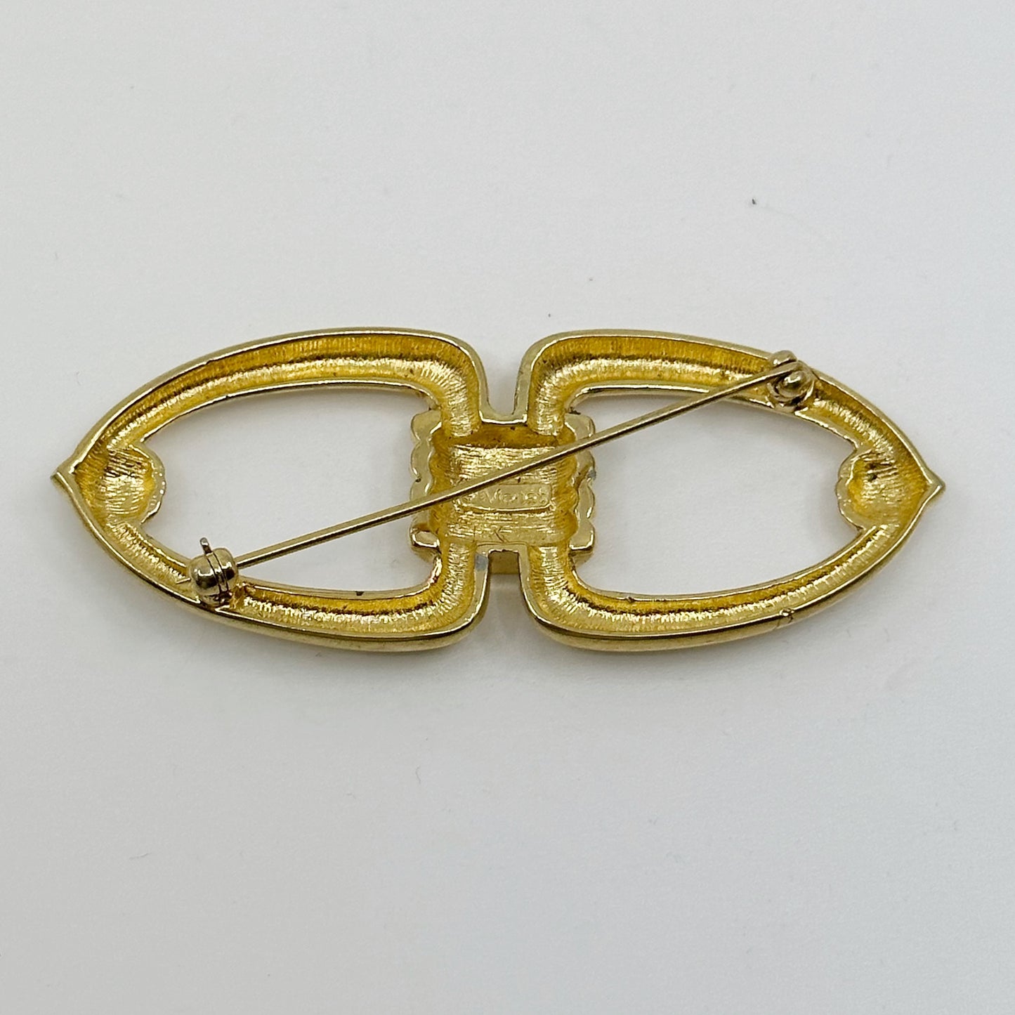 Vintage Monet Gold tone buckle Brooch