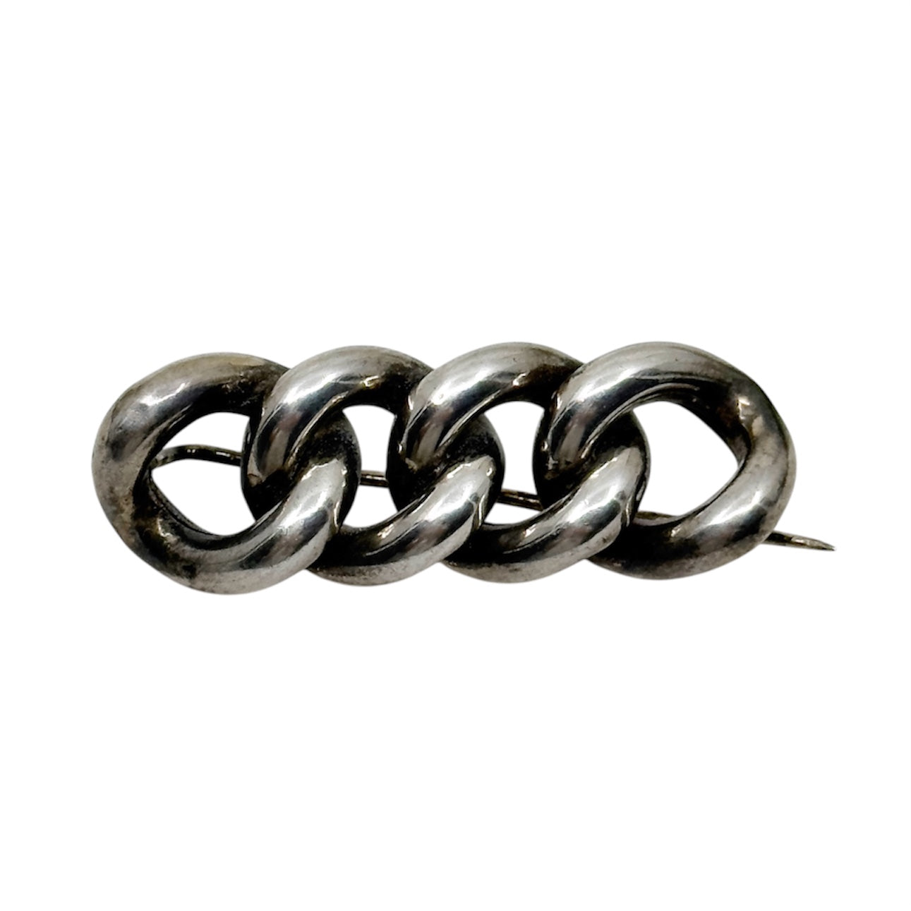 Victorian 830 silver link brooch - GM165