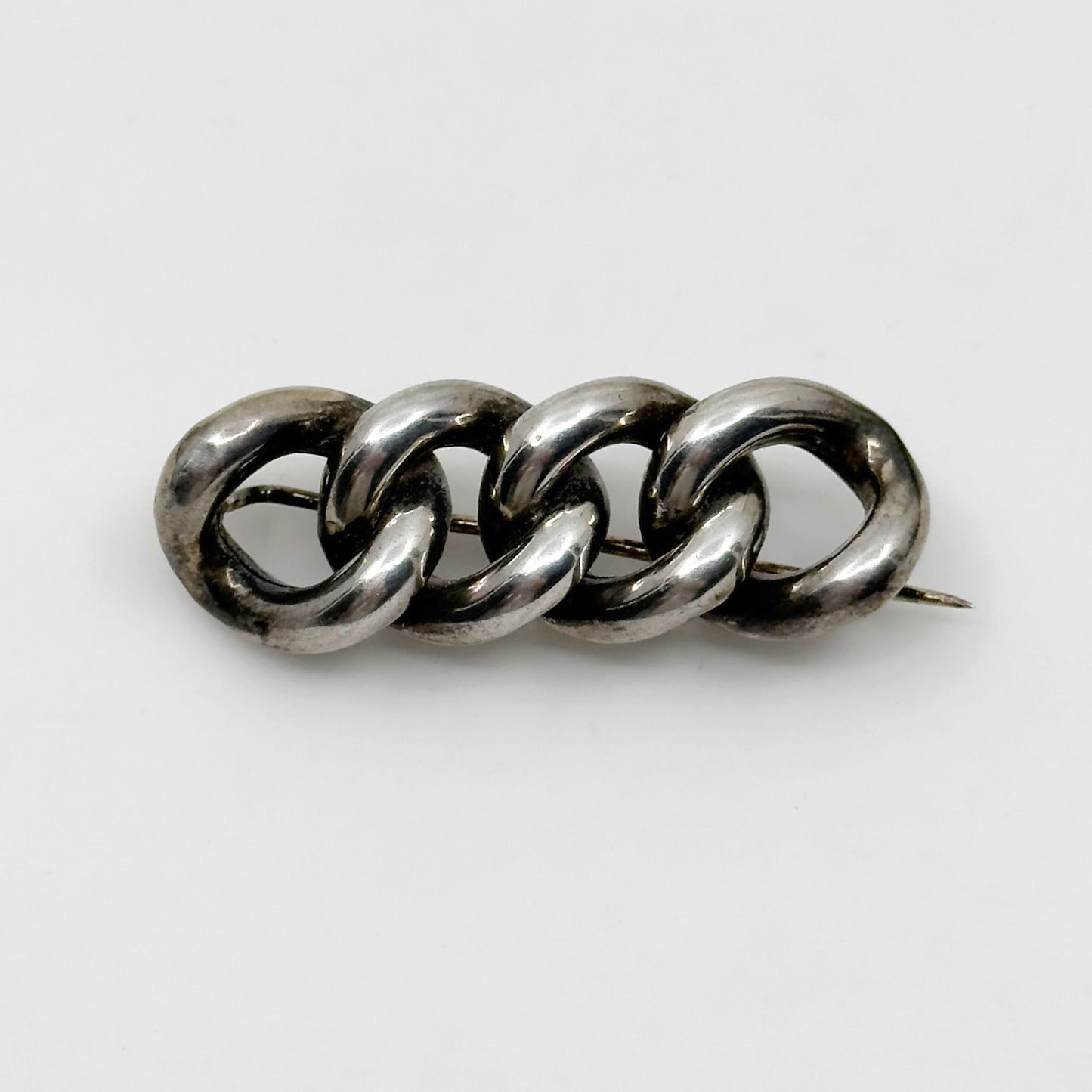 Victorian 830 silver link brooch - GM165