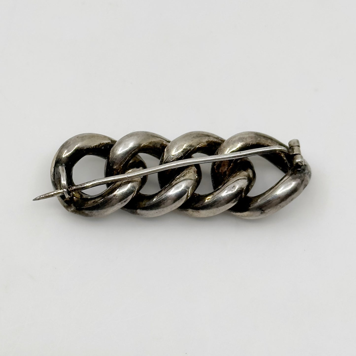 Victorian 830 silver link brooch - GM165