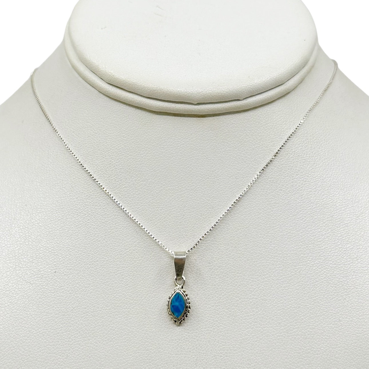 Sterling silver turquoise pendant necklace - GM166